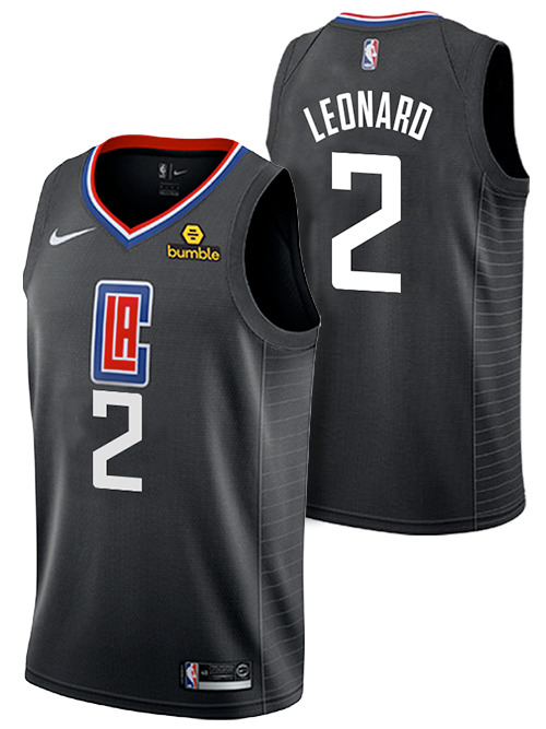 Men's Los Angeles Clippers #2 Kawhi Leonard Black NBA Stitched Jersey Men's Los Angeles Clippers #2 Kawhi Leonard Black NBA Stitched Jersey
